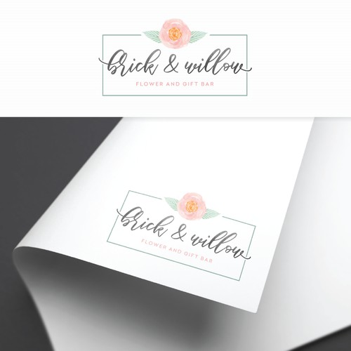 Floral logo for Brick and Willow