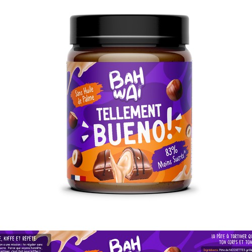 Tellement bueno spread label