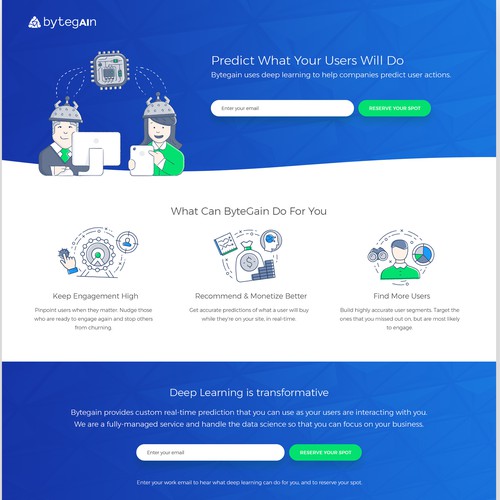 Bytegain Landing Page