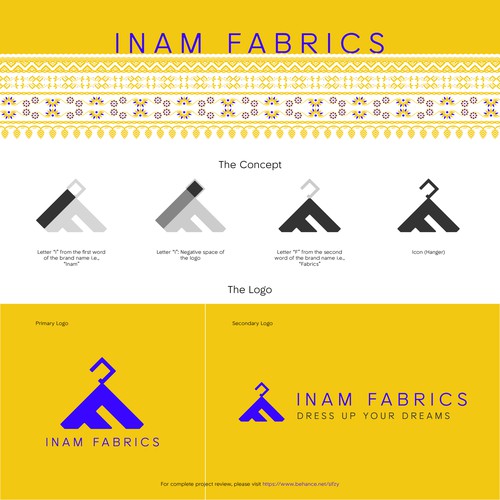 Clothing Brand: INAM FABRICS Logo and Visual Identity Design