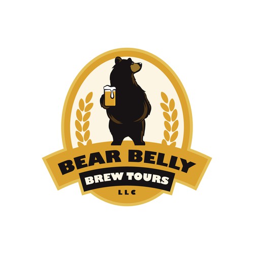 Bear logo for brew tour company