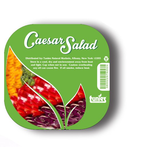 Label design for salad packaging