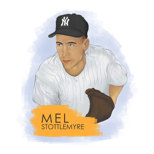 Rendering Baseball Card Portrait