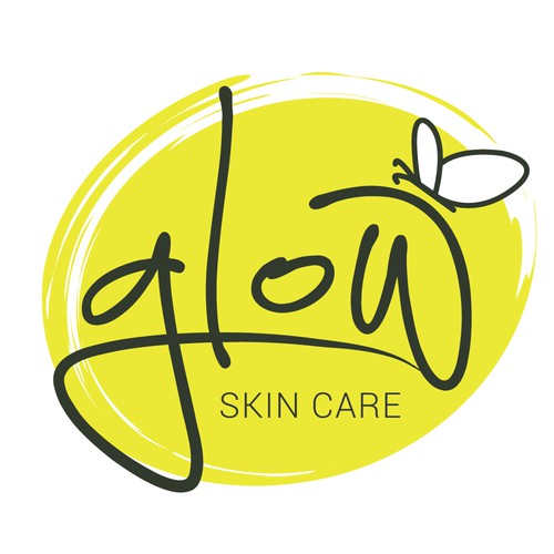 glow skin care logo design