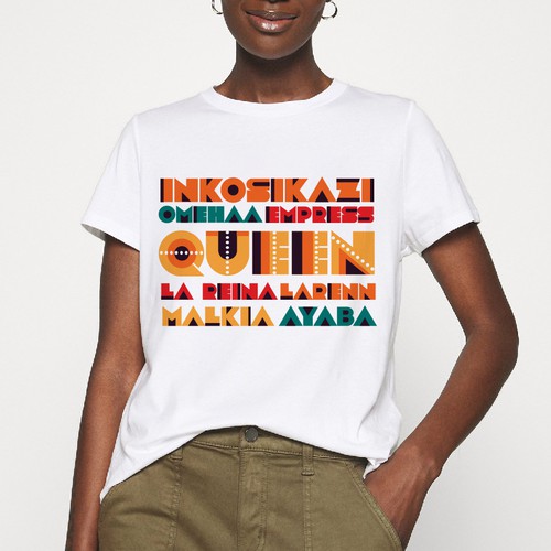 African Diaspora "QUEEN" Dialect T-Shirt Design