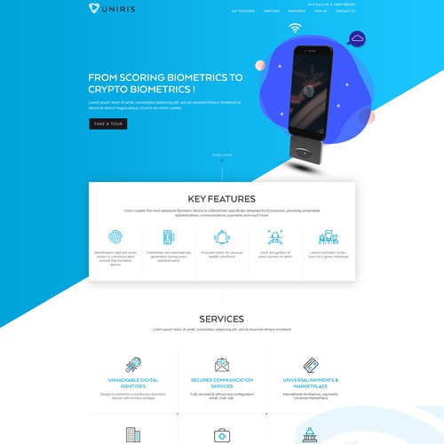 Uniris Blockchain Website Design