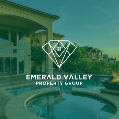 Smart emerald concept for Real estate logo design