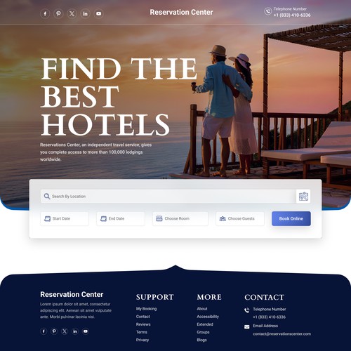 Search for Hotels Website