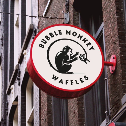 Monkey Logo for a Waffle Restaurant