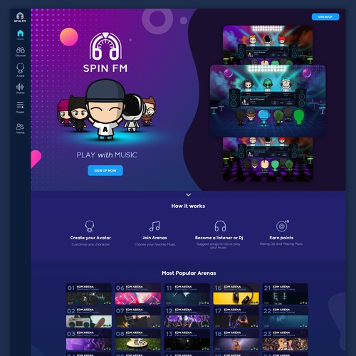 UI for a Music Based Social Network