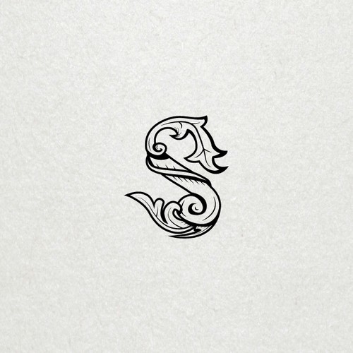 Vintage S letter design