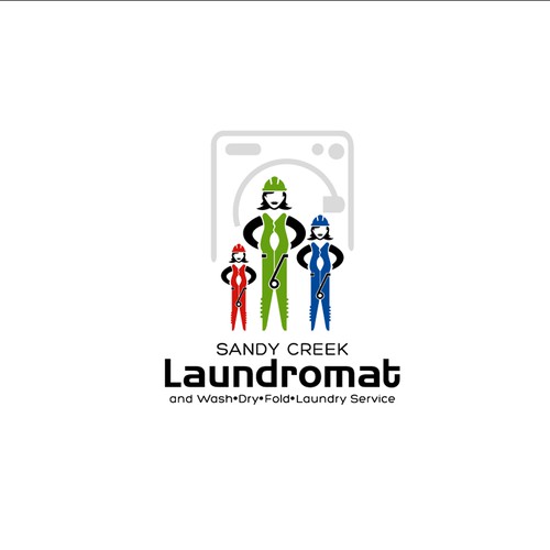 Simple, Creative and Fun Laundromat Logo