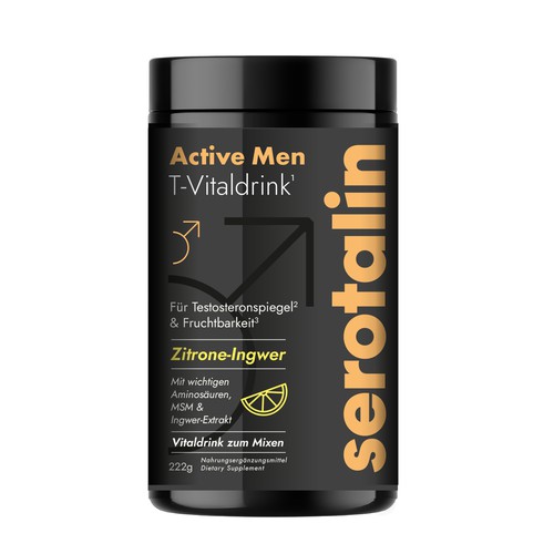 Packaging Design Functional Vital Drink for Men