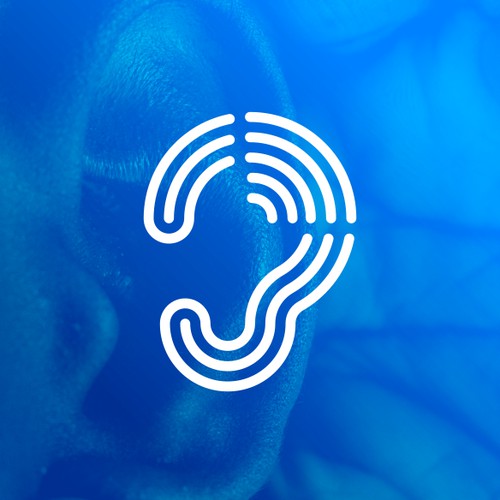 Geometric Ear Logo for Audiology Clinic