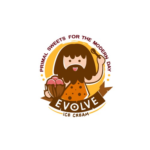Create a logo for a paleo-centric ice cream startup!