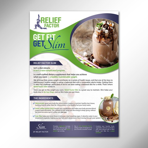 Flyer Design for New Dietary Supplement Product Announcement