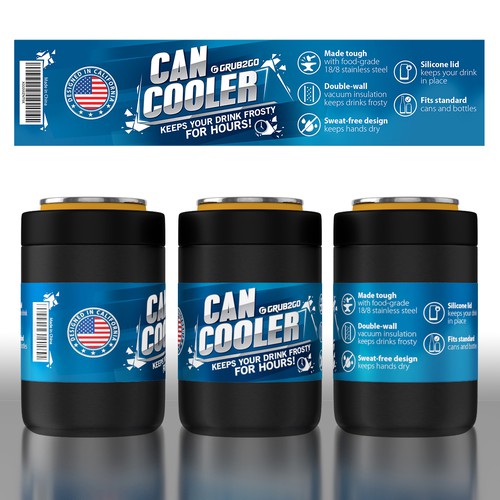 Design a Label for a Stainless Steel Can Cooler