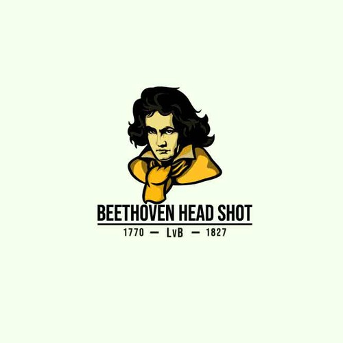 mascot logo concept for BEERHOVEN HEAD SHOT
