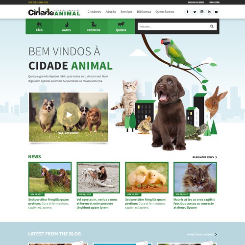 Home page design