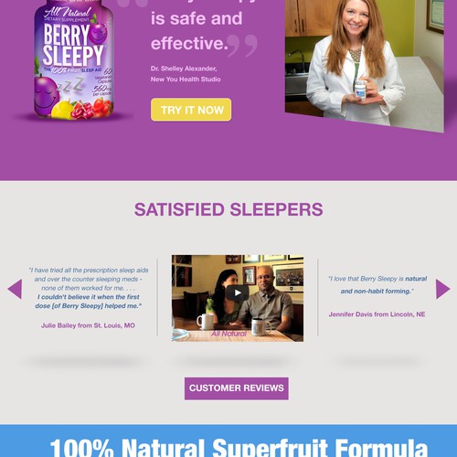 Design Dynamic eCommerce Site for BerrySleepy.com - The 100% Fruit Sleep Aid