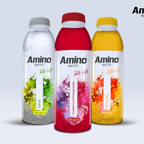 Amino Water Packaging and Logo Design