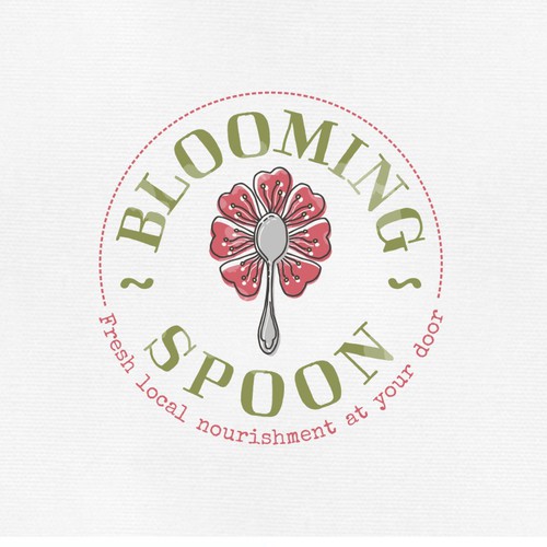 Create an beautiful and iconic logo for Blooming Spoon