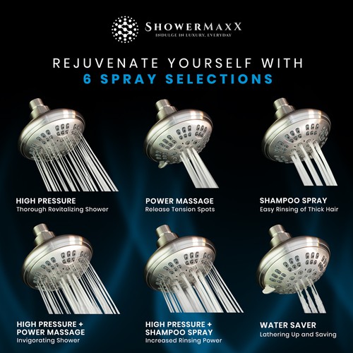 Amazon banner for shower head product