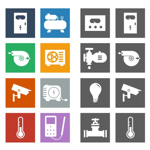 Management Icons for Digital Weather