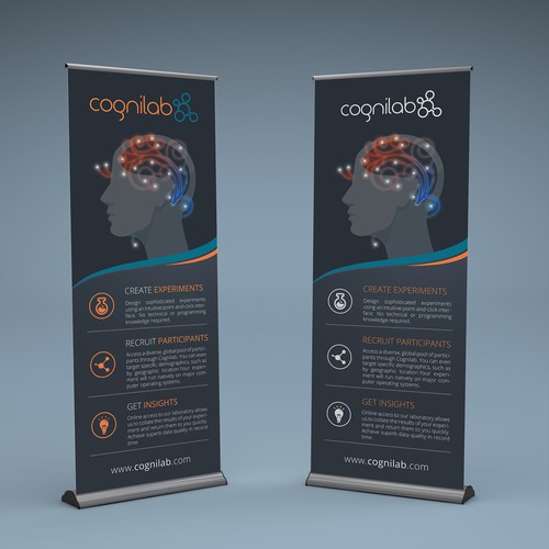 Minimalist banner for cognitive research company