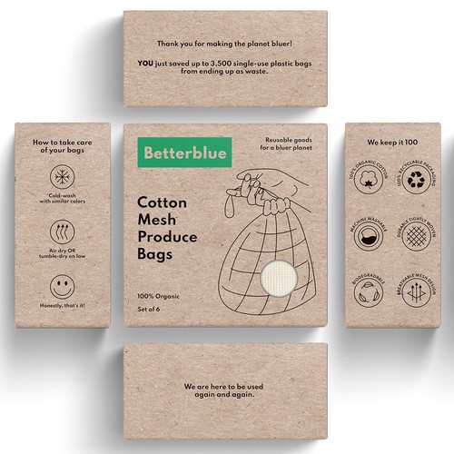 Packaging design for a sustainable brand