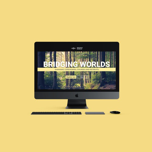 Website design for "Bridging Worlds"