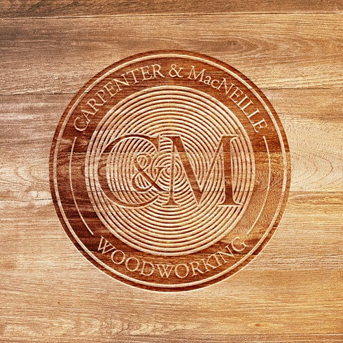 Stamp Logo Concept for CARPENTER & MacNEILLE Woodworking