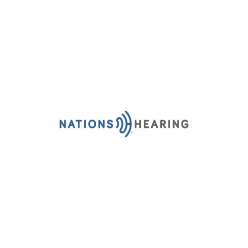 Captivating and trusting logo for NationsHearing