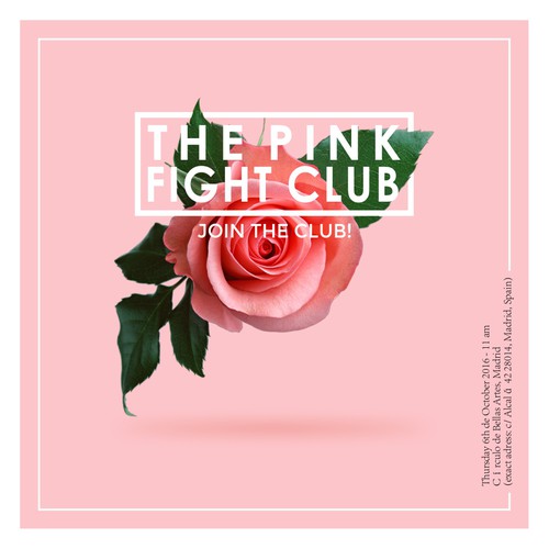 The Pink Fight Club Invitation Concept Design