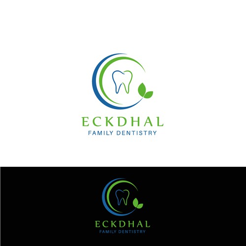 Winning design for 'Eckdhal Family Dentistry'.