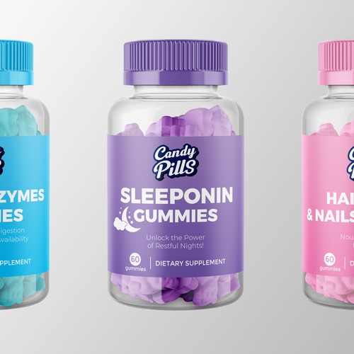 Candy pills dietary supplement