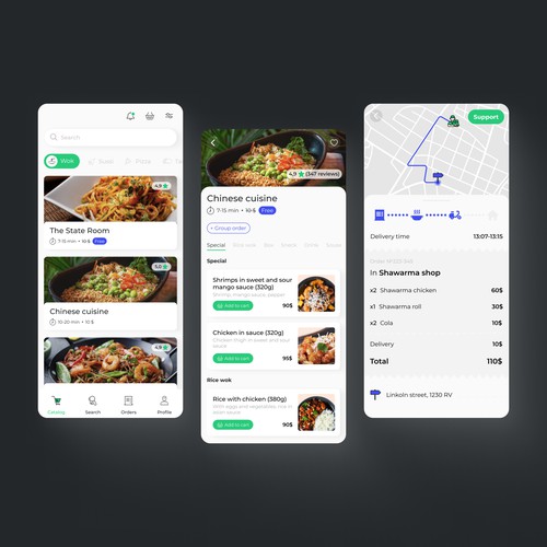 UI/UX design for delivery app