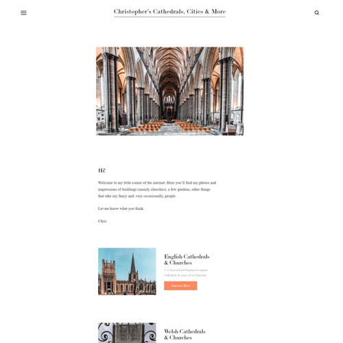 Optimisation of Christopher's Cathedrals, Cities & More