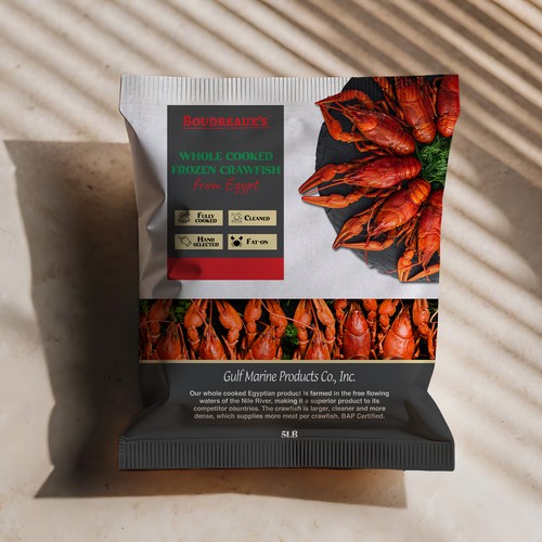 Packaging design for Frozen Crawfish