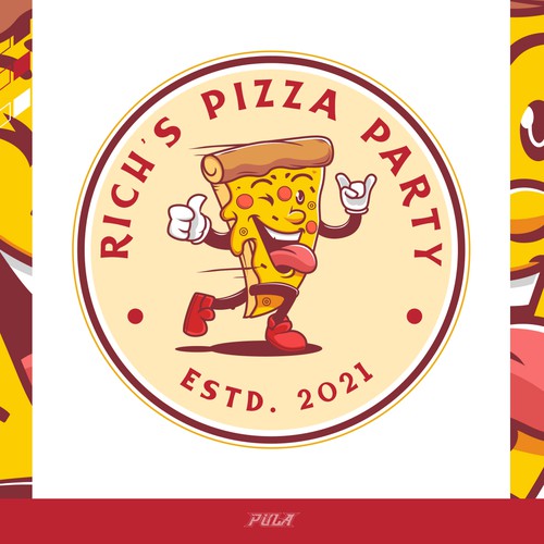 Fun Logo party for pizza maker Rich's Pizza Party!
