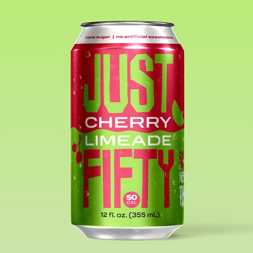 Cherry Limeade Can Design – Just Fifty Beverage Packaging