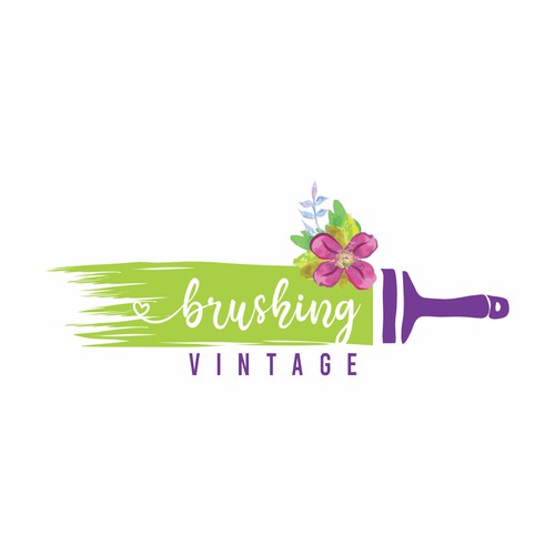 Brushing Vintage Logo Design