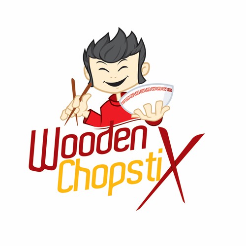 Asian street food ,Wooden Chopstix, create a logo for a food truck