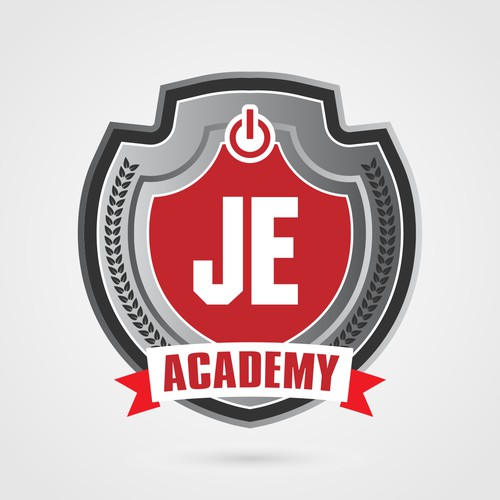 Create a classic college emblem for an emerging tech academy...