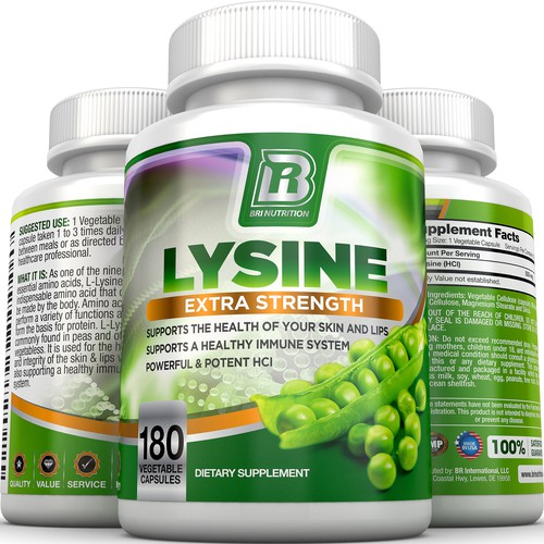 Label Design, 3D Rendering for BRI Nutrition Supplement Product