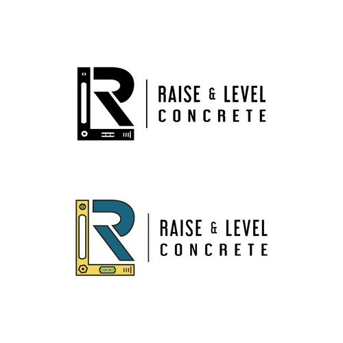 Logo concept for a concrete leveling company.
