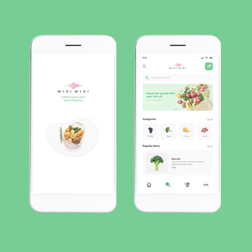 Grocery app design