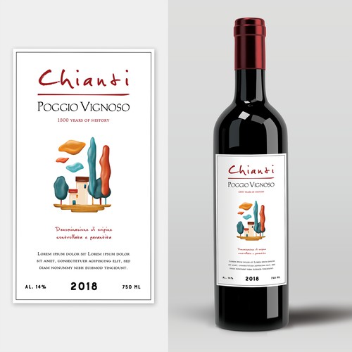 Bottle label Illustration