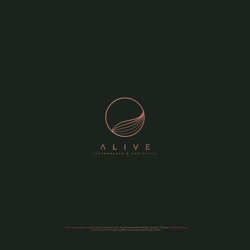 Logo for Alive, performance & aesthetics