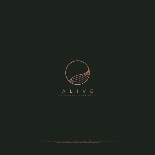 Logo for Alive, performance & aesthetics